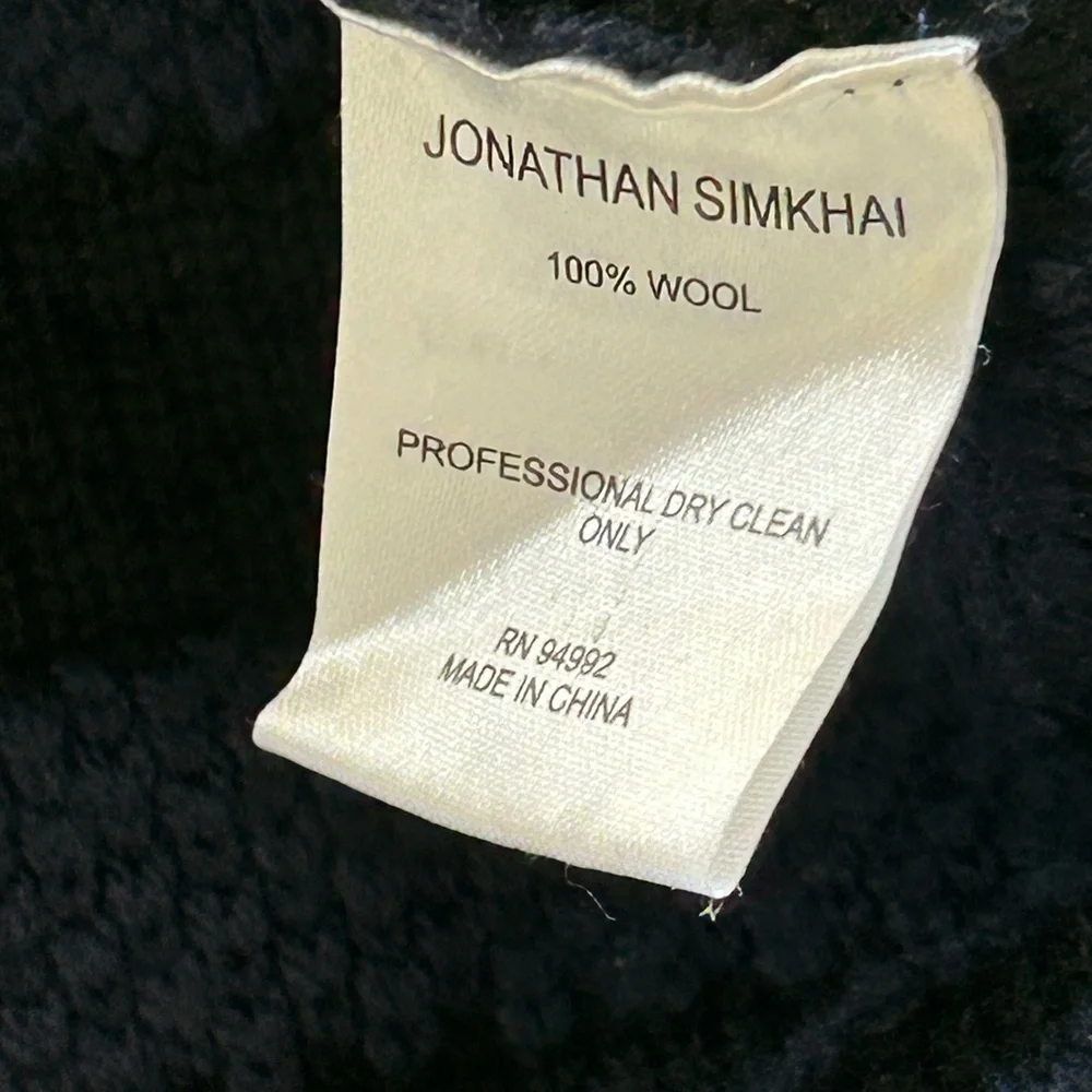 Jonathan Simkhai Wool Tassel Knit Sweater Women’s Small Pullover Ribbed - Picture 7 of 16